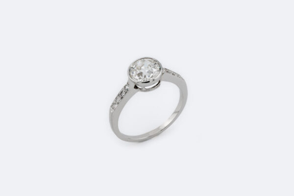Anello Vintage in Platino con diamante