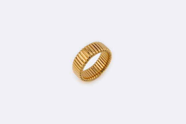 Anello in oro giallo tubo-gas