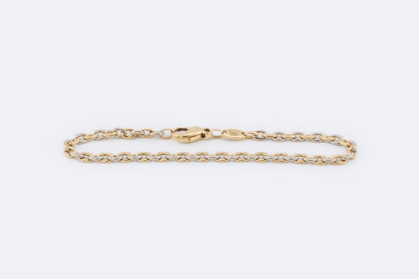 Bracciale oro giallo e oro bianco