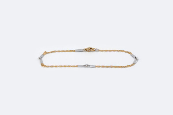 Bracciale oro bianco e oro giallo