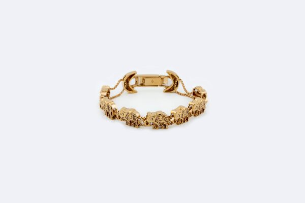 Bracciale in oro giallo con elefantini