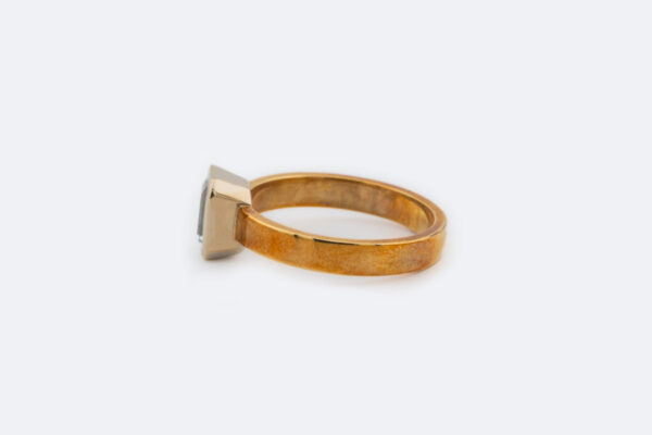Parure orecchini e anello oro bianco con acqua marine