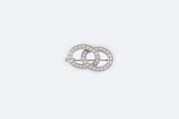 Spilla oro bianco con diamanti