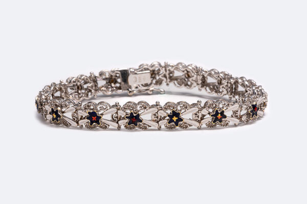 Bracciale “vintage” in oro bianco